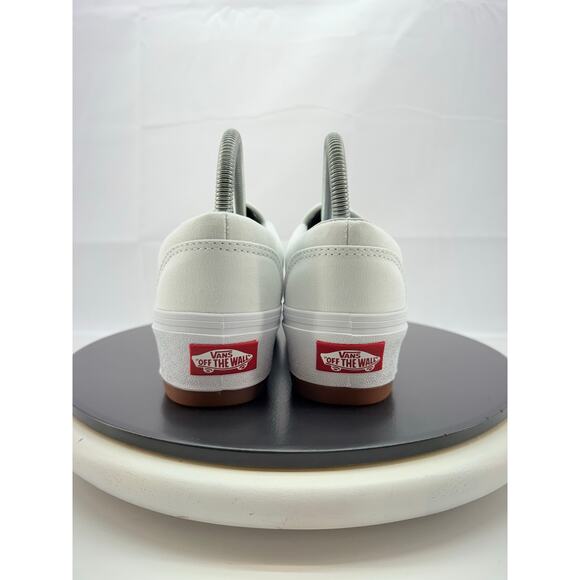 Vans Asher Platform ST Womens Size 7 Triple White Skateboard Slip On Shoes NEW - Picture 7 of 12